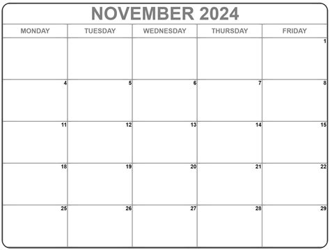 Starting Mon, Nov .